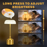 LumiVintage 3000 – Retro LED Tischlampe mit Touch-Dimmung und 3000mAh Akku-Leuchtezauber