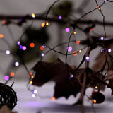 GLOWSPELL – Guirlande lumineuse LED Halloween 100/200 LEDs avec câble noir
