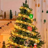 LumiRibbon Nastro natalizio dorato con catena di luci LED – 2M/5M/10M