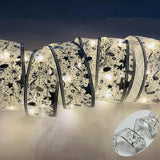 LumiRibbon Nastro natalizio dorato con catena di luci LED – 2M/5M/10M