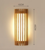 “ZenAura Wabi-Sabi Wandleuchte” – Japanische Retro-Walnuss LED Wandlampe