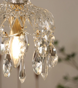 Französische Retro Glas Pendelleuchte