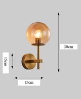 LumiNord – Nordische Moderne LED-Wandleuchte mit Glas-Lichtkugel