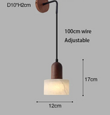 Lumina Wabi-Sabi Luxus Marmor LED Pendelleuchte – Weißer Jade-Stein Hängeleuchte