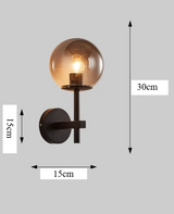 LumiNord – Nordische Moderne LED-Wandleuchte mit Glas-Lichtkugel