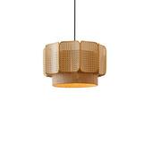Japanische Wabi Sabi Boho Rattan Hängeleuchte