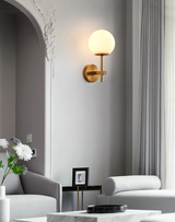 LumiNord – Nordische Moderne LED-Wandleuchte mit Glas-Lichtkugel