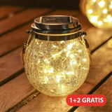 3 Stück solarbetriebenes Glaslicht-Leuchtezauber