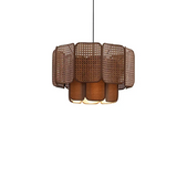 Japanische Wabi Sabi Boho Rattan Hängeleuchte