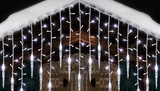LumaSnow 4M LED Schneeflocken-Lichtervorhang – Weihnachts-Eiszapfen-Lichterkette