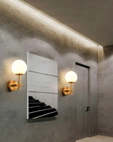 LumiNord – Nordische Moderne LED-Wandleuchte mit Glas-Lichtkugel