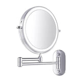 Chrom-Silber, wiederaufladbarer LED-Vergrößerungsspiegel für Make-up und Badezimmer-Leuchtezauber