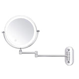 Chrom-Silber, wiederaufladbarer LED-Vergrößerungsspiegel für Make-up und Badezimmer-Leuchtezauber