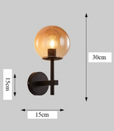 LumiNord – Nordische Moderne LED-Wandleuchte mit Glas-Lichtkugel