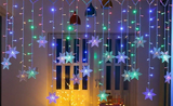 LumaSnow 4M LED Schneeflocken-Lichtervorhang – Weihnachts-Eiszapfen-Lichterkette