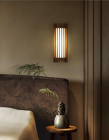 “ZenAura Wabi-Sabi Wandleuchte” – Japanische Retro-Walnuss LED Wandlampe