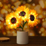 Schimmernde Sonnenblumenlampe-Leuchtezauber