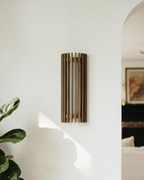 “ZenAura Wabi-Sabi Wandleuchte” – Japanische Retro-Walnuss LED Wandlampe