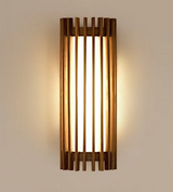 “ZenAura Wabi-Sabi Wandleuchte” – Japanische Retro-Walnuss LED Wandlampe