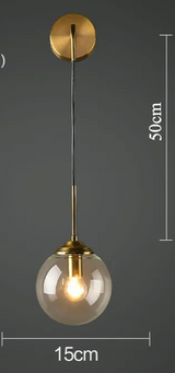 LumoNord Glas-Kugel LED Wandleuchte