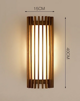 “ZenAura Wabi-Sabi Wandleuchte” – Japanische Retro-Walnuss LED Wandlampe