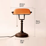 AmberGlow Vintage Matt-Orange Glas Tischlampe