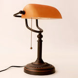 AmberGlow Vintage Matt-Orange Glas Tischlampe