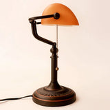 AmberGlow Vintage Matt-Orange Glas Tischlampe