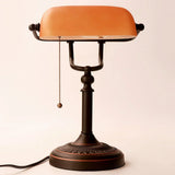 AmberGlow Vintage Matt-Orange Glas Tischlampe