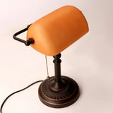 AmberGlow Vintage Matt-Orange Glas Tischlampe