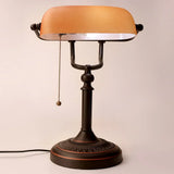 AmberGlow Vintage Matt-Orange Glas Tischlampe
