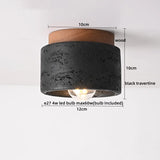 LumiSabi Travertin Naturstein LED Deckenleuchte – Moderne Wabi-Sabi Lampe