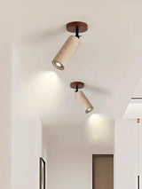 LumiSabi Travertin Naturstein LED Deckenleuchte – Moderne Wabi-Sabi Lampe