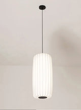 Moderne Japanische Wabi Sabi Seiden-Pendelleuchte