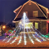 LumiCascade LED Sternen Wasserfall Lichterkette – 350 LEDs