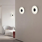 NordicGlow – Moderne Runde LED Wandleuchte im Nordischen Holzdesign