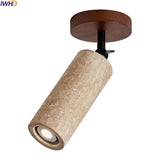 LumiSabi Travertin Naturstein LED Deckenleuchte – Moderne Wabi-Sabi Lampe