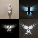 3D Vogel Wandleuchte mit Projektion – Moderne Tier Wandleuchte | Künstlerische Ambiente Beleuchtung | Eulen- & Adler Designlampe