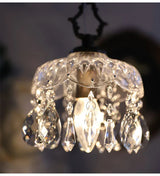 Französische Retro Glas Pendelleuchte
