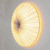 Wabi-Sabi Premium Stoff-LED-Deckenleuchte – Runde Minimalistische "Fliegende Untertasse" Pendelleuchte