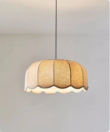 Nordic Wabi Glow – Minimalistische Wabi-Sabi LED Hängelampe mit Leinenstoff