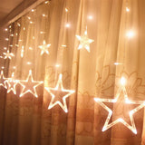 SternGlanz 3,5M LED Sternenvorhang – 138 LED Lichterkette Weihnachtsbeleuchtung