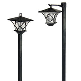 SolarEleganz 2-in-1 Solar-Pfostenlampe-Leuchtezauber