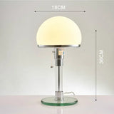 AuroraBauhaus LED Tischlampe – Nordic Glas & Metall Designerleuchte