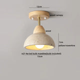 LumiSabi Travertin Naturstein LED Deckenleuchte – Moderne Wabi-Sabi Lampe