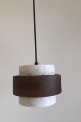 LumiTravert Wandleuchte – LED Naturstein & Holz Design mit Zugschalter