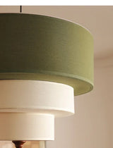 Boho Green Stoff Pendelleuchte