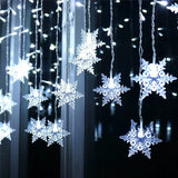 LumaSnow 4M LED Schneeflocken-Lichtervorhang – Weihnachts-Eiszapfen-Lichterkette