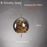 Moderne LED Glas Pendelleuchte – Elegante Designer Hängeleuchte | Dimmbare Deckenbeleuchtung | Stilvolle Wohnraumlampe
