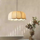 Nordic Wabi Glow – Minimalistische Wabi-Sabi LED Hängelampe mit Leinenstoff